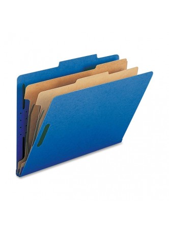 Legal - 8.50" Width x 14" Sheet Size - 2" Fastener Capacity for Folder - 2 Dividers - 25 pt. Folder Thickness - Dark Blue - Recycled - 10 / Box - natsp17228